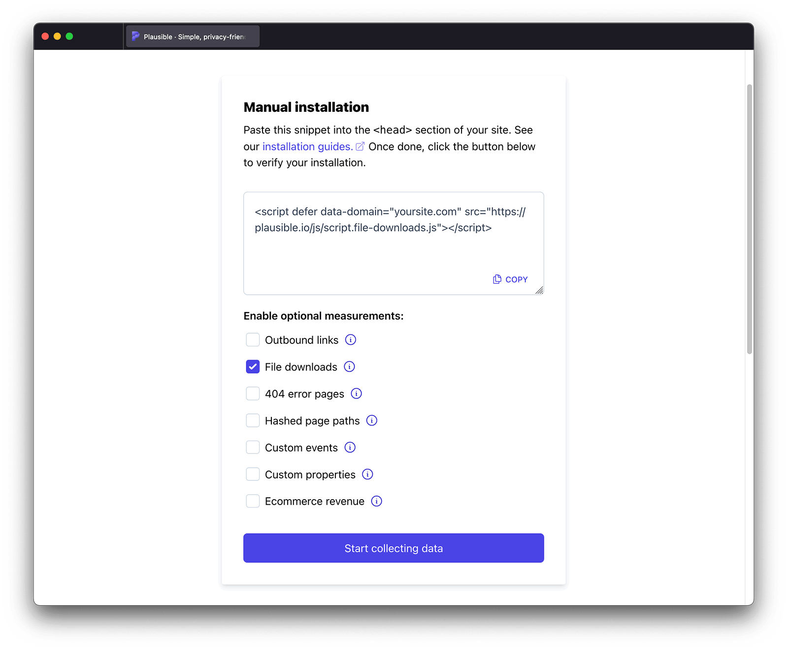 Enable outbound file downloads tracking during onboarding